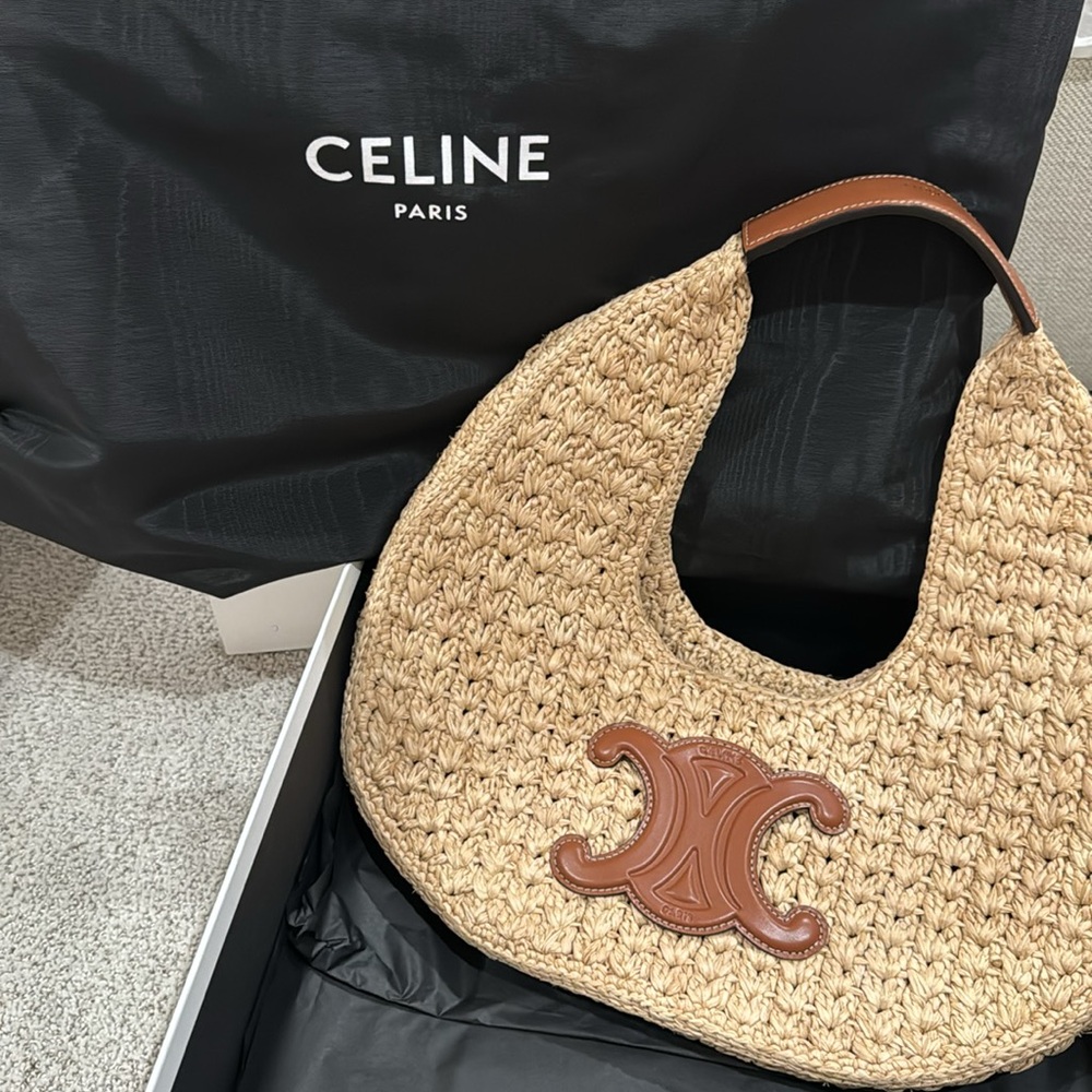 Celine raffia hobo bag - Picture 5 of 6